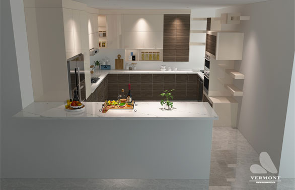 Armário de cozinha de design moderno simples