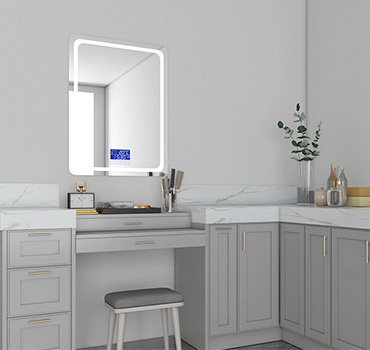 Design de vaidade de banheiro branco de alto brilho personalizado